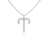 moissanite aries zodiac sign necklaces in sterling silver